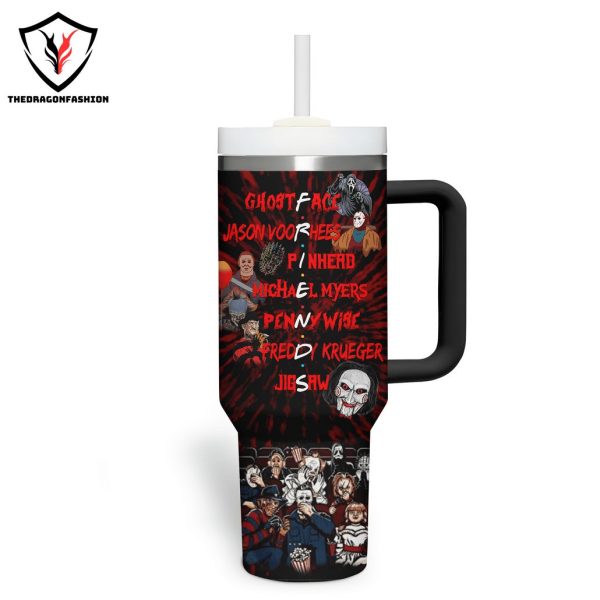 Just A Girl Who Loves Horror Movies Tumbler With Handle And Straw