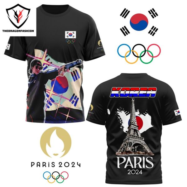 Korea Olympic Paris 2024 Design 3D T-Shirt