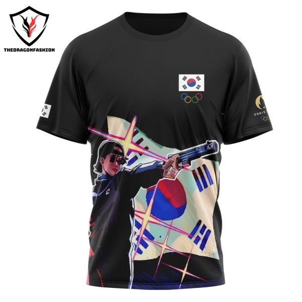 Korea Olympic Paris 2024 Design 3D T-Shirt