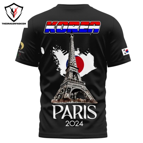 Korea Olympic Paris 2024 Design 3D T-Shirt