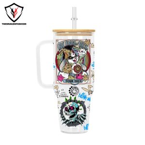 Blink-182 Tour 2024 Tumbler With Handle And Straw