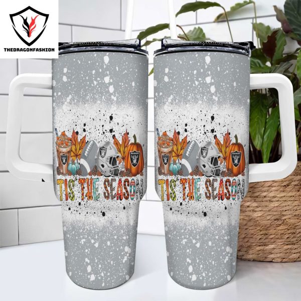 Las Vegas Raiders – Tis The Season Tumbler With Handle And Straw