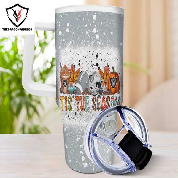 Las Vegas Raiders – Tis The Season Tumbler With Handle And Straw