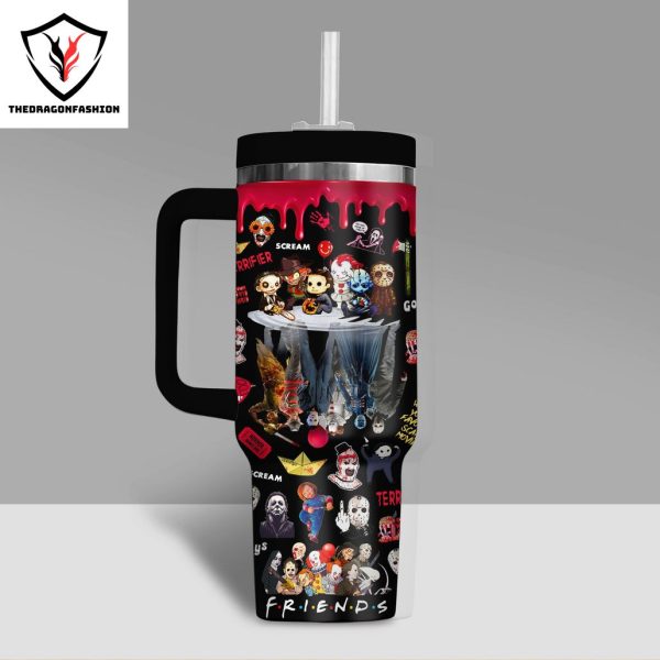 Let Watch Horror Movies Tumbler With Handle And Straw