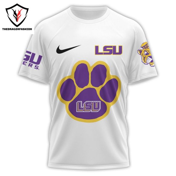 LSU Tigers Est 1860 Design 3D T-Shirt -White