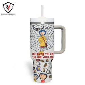 Coraline Its Time To Go Back Tumbler With Handle And Straw