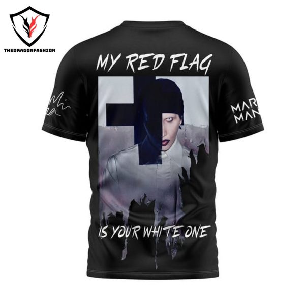 Marilyn Manson – My Red Flag Is Your White One 3D T-Shirt