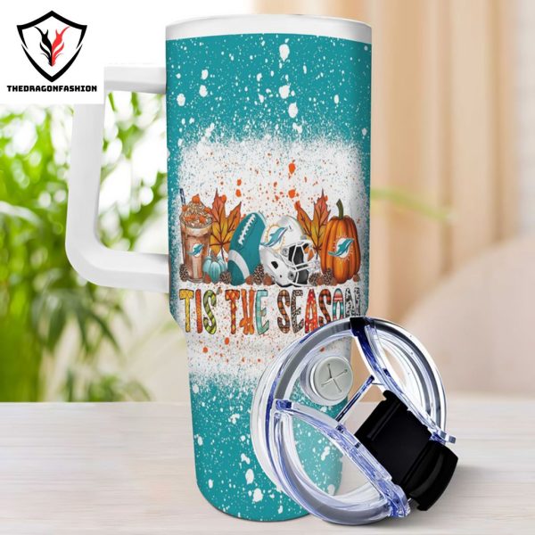 Miami Dolphins – Tis The Season Tumbler With Handle And Straw