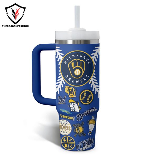 Milwaukee Brewers – This Is My Crew Tumbler With Handle And Straw