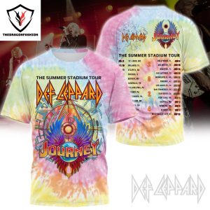 Def Leppard – Journey The Summer Stadium Tour Design 3D T-Shirt