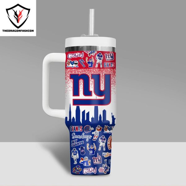 New York Giants – Let James Cook Tumbler With Handle And Straw