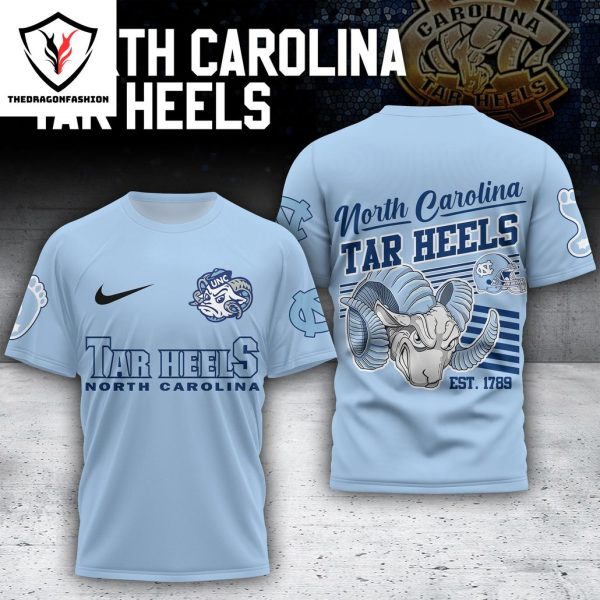 North Carolina Tar Heels Est 1789 Design 3D T-Shirt