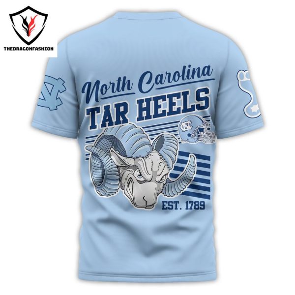 North Carolina Tar Heels Est 1789 Design 3D T-Shirt