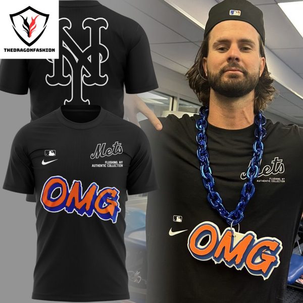 OMG New York Mets Design 3D T-Shirt – Black