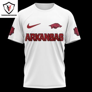 Arkansas Razorbacks Woo Pig Sooie 3D T-Shirt – White