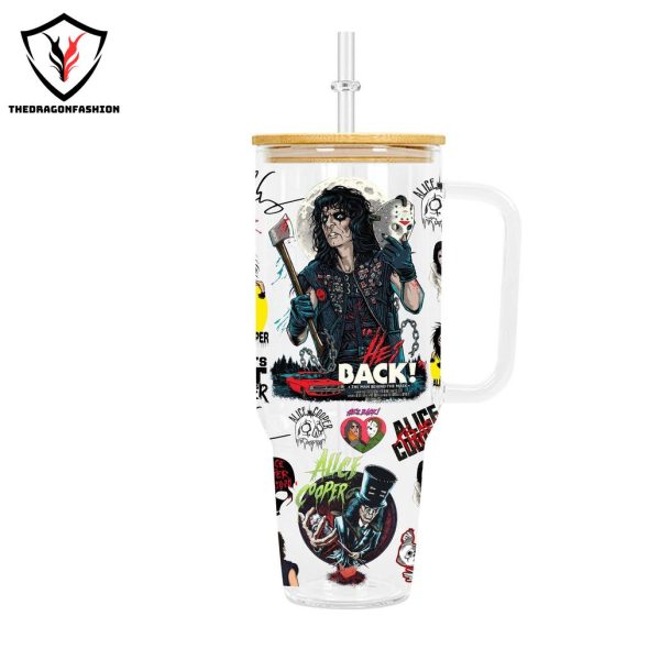 Personalized Alice Cooper Love It To Death Tumbler With Handle And Straw