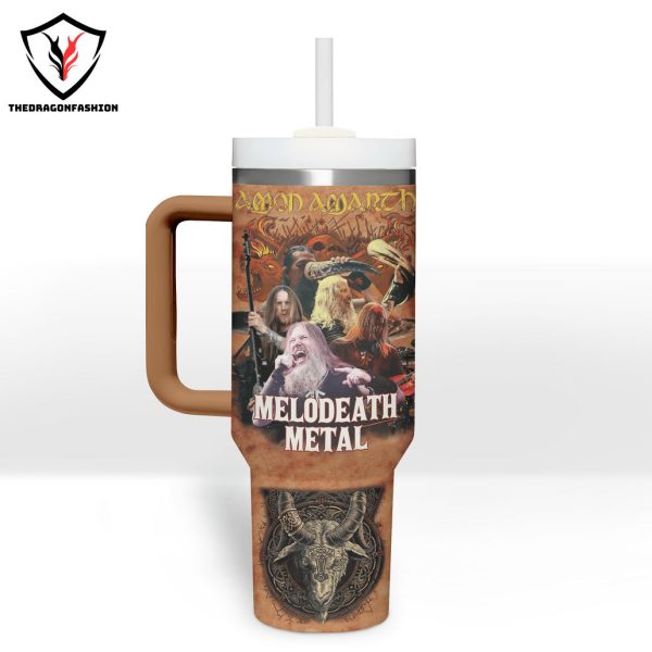 Personalized Amon Amarth Melodeath Metal Tumbler With Handle And Straw