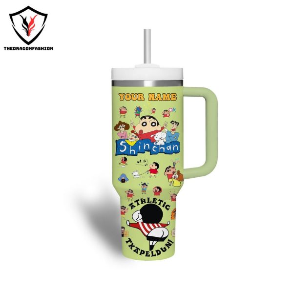 Personalized Crayon Shin-chan Athletic Txapeldun Design Tumbler With Handle And Straw