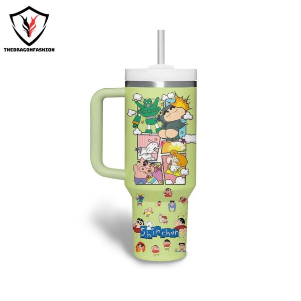 Personalized Crayon Shin-chan Athletic Txapeldun Design Tumbler With Handle And Straw