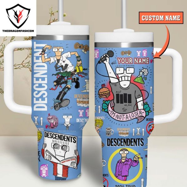 Personalized Descendents Circle Jerks Tumbler With Handle And Straw