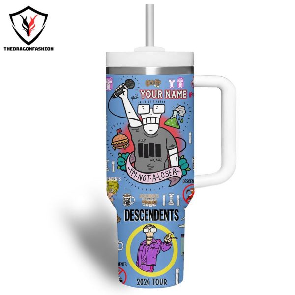 Personalized Descendents Circle Jerks Tumbler With Handle And Straw