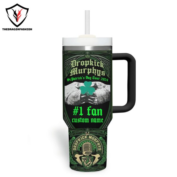 Personalized Dropkick Murphys St Patricks Day Tour 2024 Tumbler With Handle And Straw