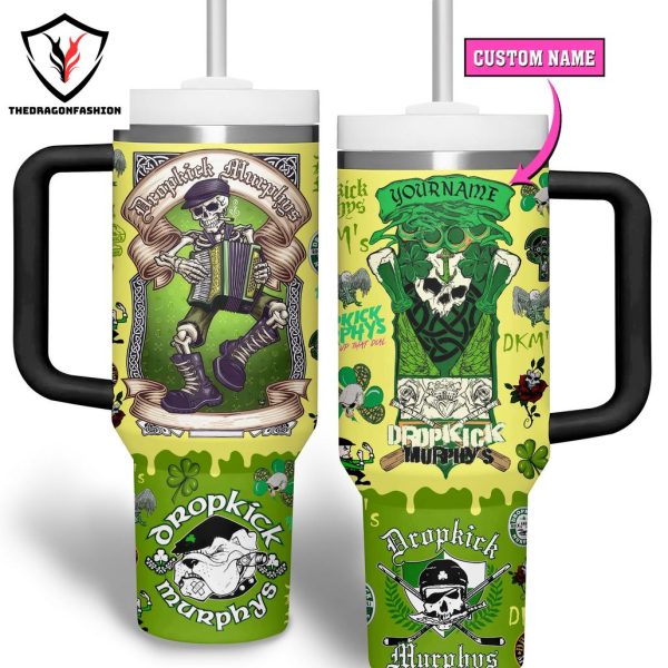 Personalized Dropkick Murphys Tumbler With Handle And Straw