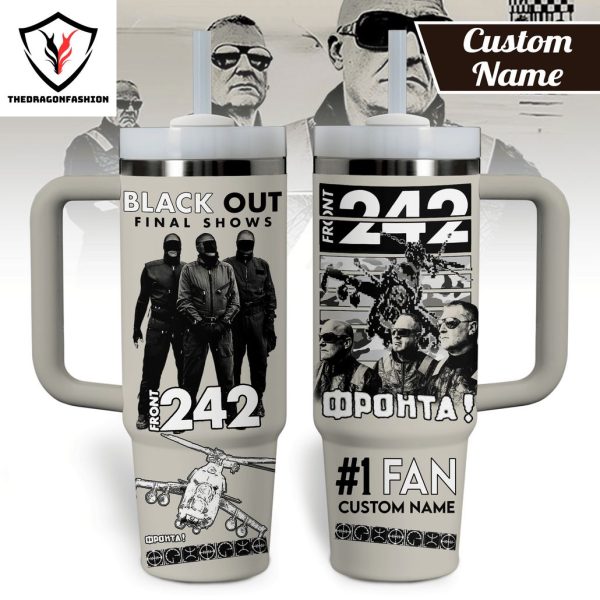 Personalized Front 242 – Blackout The Final Shows Tumbler With Handle And Straw