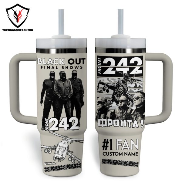 Personalized Front 242 – Blackout The Final Shows Tumbler With Handle And Straw