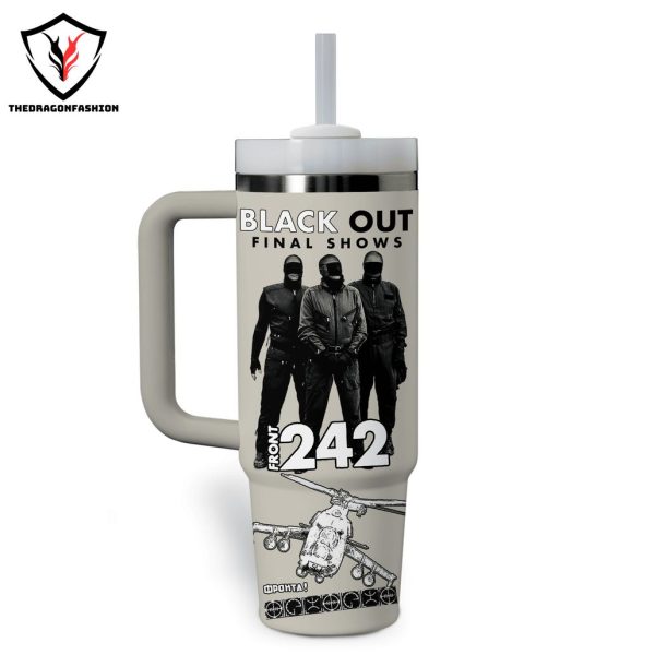 Personalized Front 242 – Blackout The Final Shows Tumbler With Handle And Straw