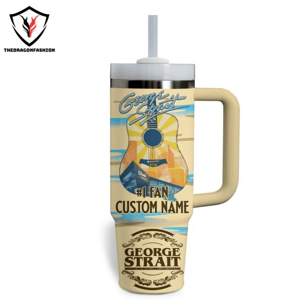 Personalized George Strait I Aint Rich But Lord Im Free Tumbler With Handle And Straw