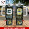 Personalized Kansas City Chiefs Football Tumbler With Handle And Straw