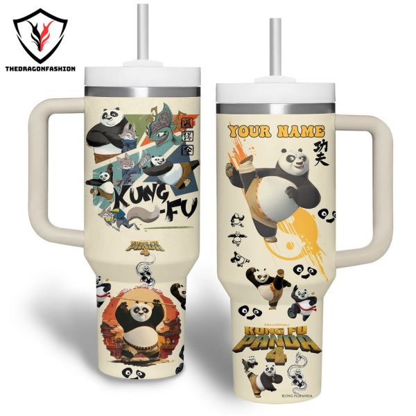 Personalized Kung Fu Panda 4 Design Tumbler With Handle And Straw