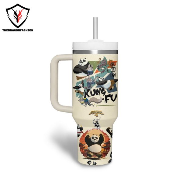 Personalized Kung Fu Panda 4 Design Tumbler With Handle And Straw