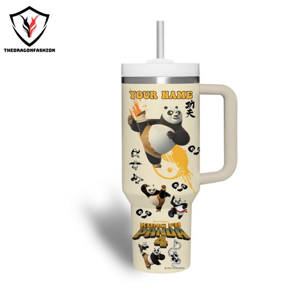 Personalized Kung Fu Panda 4 Design Tumbler With Handle And Straw