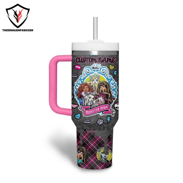 Personalized Monster High Tumbler With Handle And Straw