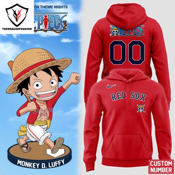 Personalized One Piece x Boston Red Sox Theme Night Hoodie