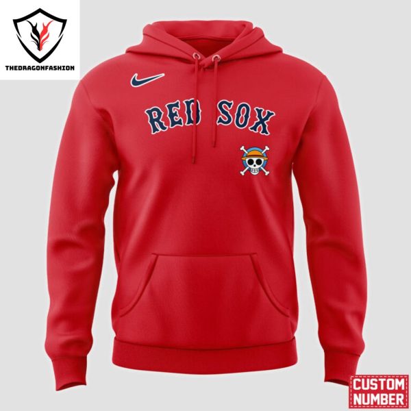 Personalized One Piece x Boston Red Sox Theme Night Hoodie