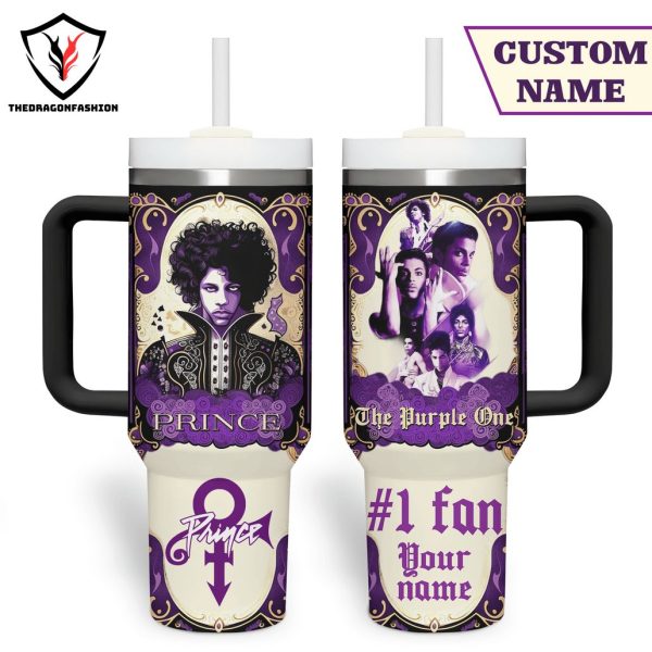 Personalized Prince – The Purple One Tumbler With Handle And Straw