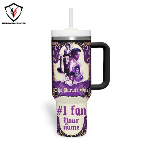 Personalized Prince – The Purple One Tumbler With Handle And Straw