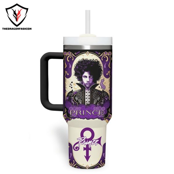 Personalized Prince – The Purple One Tumbler With Handle And Straw