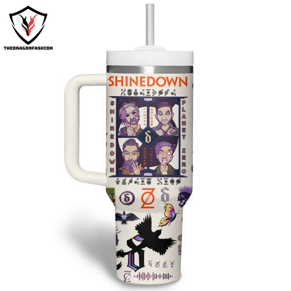 Personalized Shinedown Planet Zero Tumbler With Handle And Straw