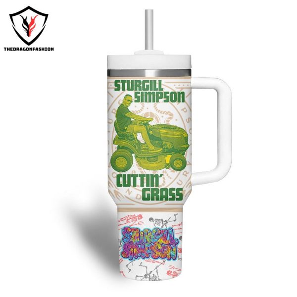 Personalized Sturgill Simpson Cuttin Grass Tumbler With Handle And Straw