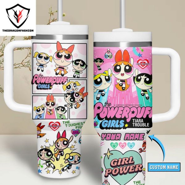 Personalized The Powerpuff Girls Tumbler With Handle And Straw