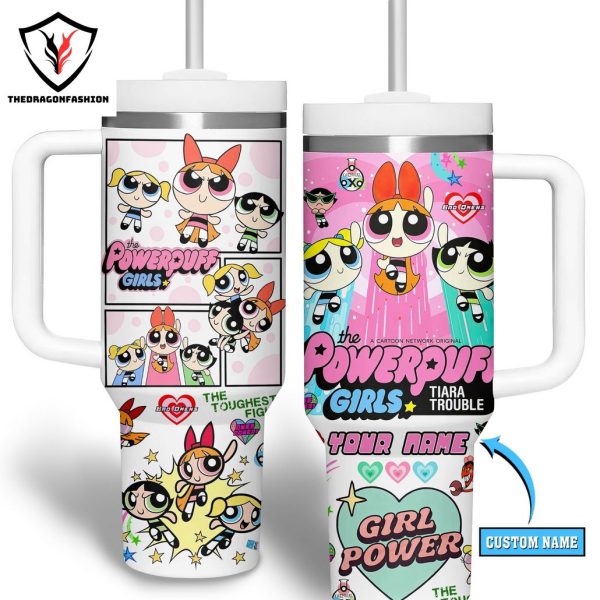 Personalized The Powerpuff Girls Tumbler With Handle And Straw