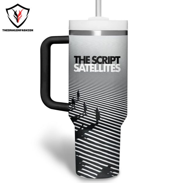 Personalized The Script Satellites Tumbler With Handle And Straw