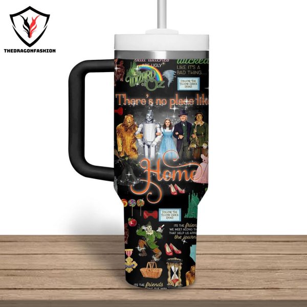 Personalized Theres No Place Like Home Tumbler With Handle And Straw