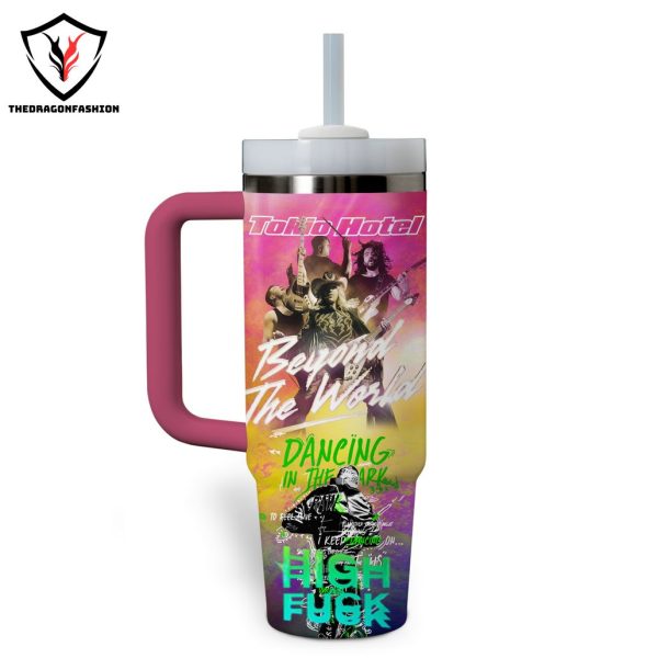 Personalized Tokio Hotel – Beyond The World Tumbler With Handle And Straw