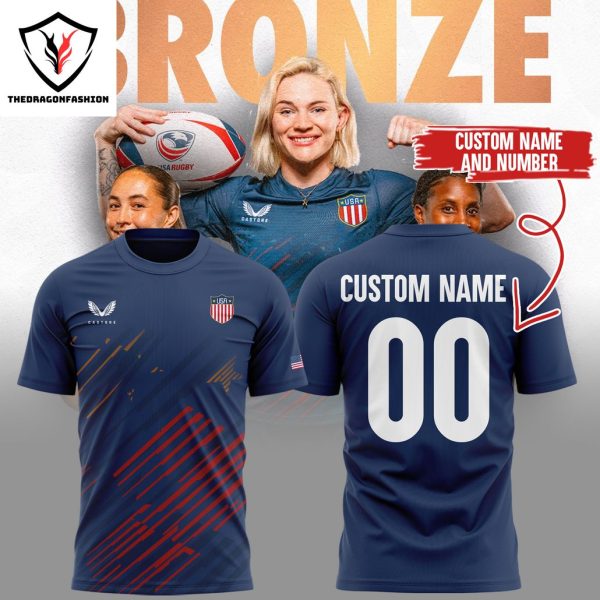 Personalized USA Rugby Paris Bronze Olympic 2024 3D T-Shirt