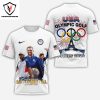 Team USA Swimming Oympic Paris 2024 Design 3D T-Shirt